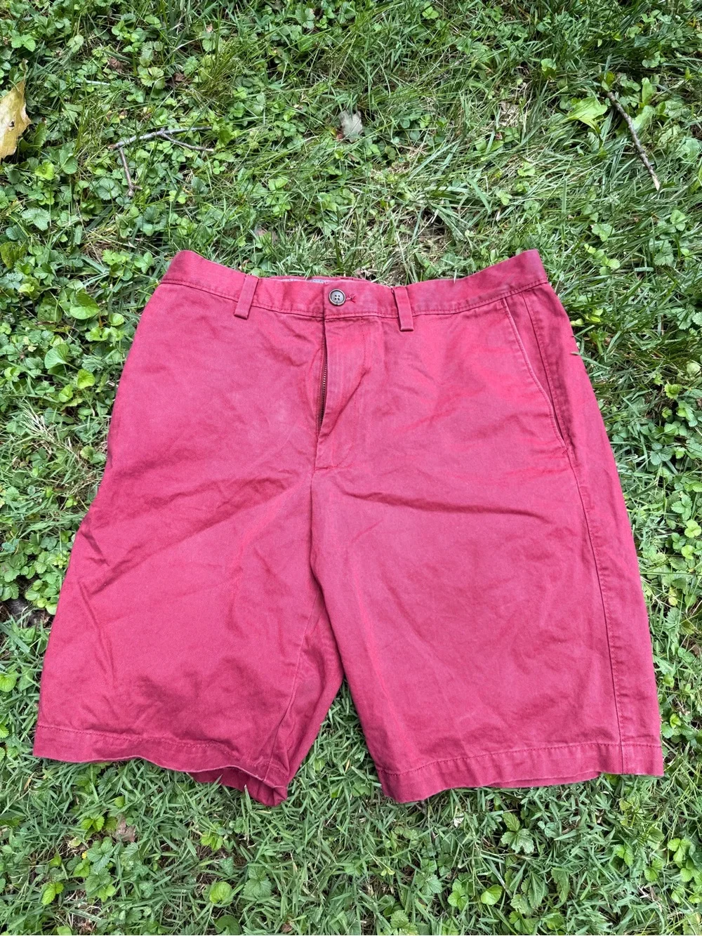 Banana Republic Men's Red Flat-Front Shorts